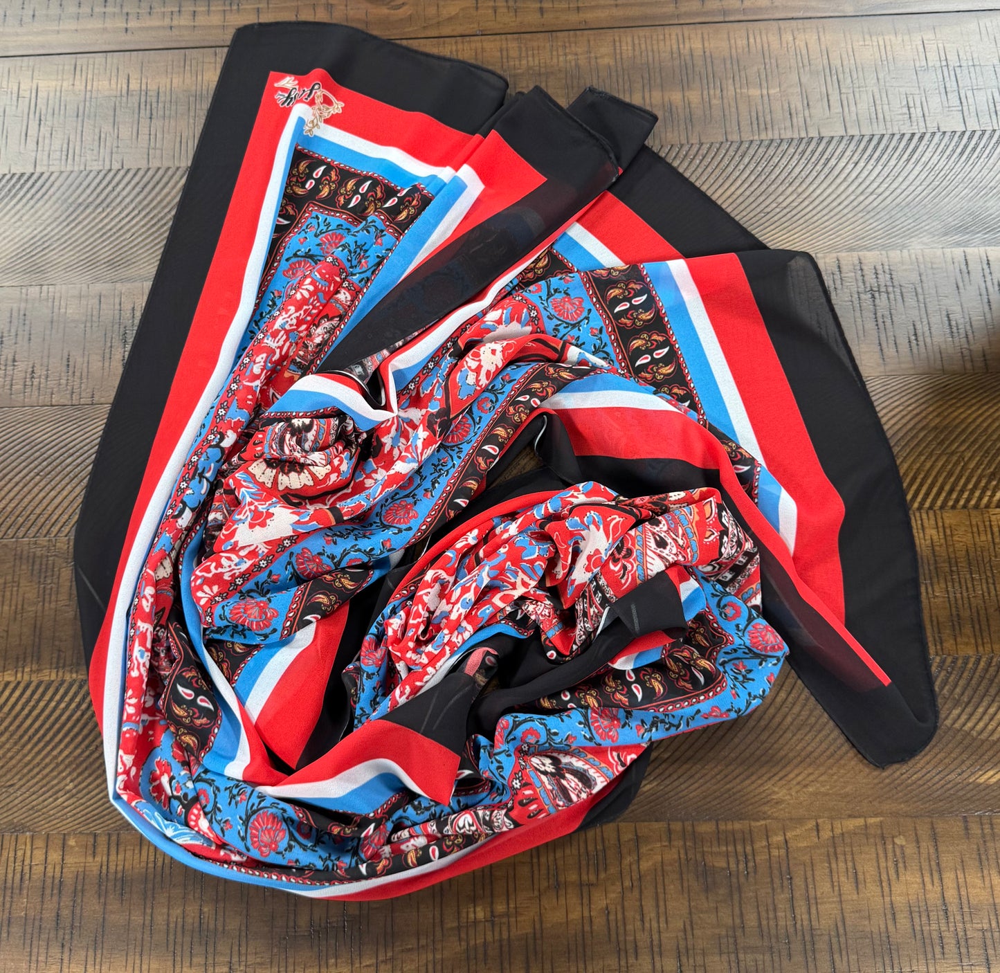 Red fire chiffon hijab- Limited Edition