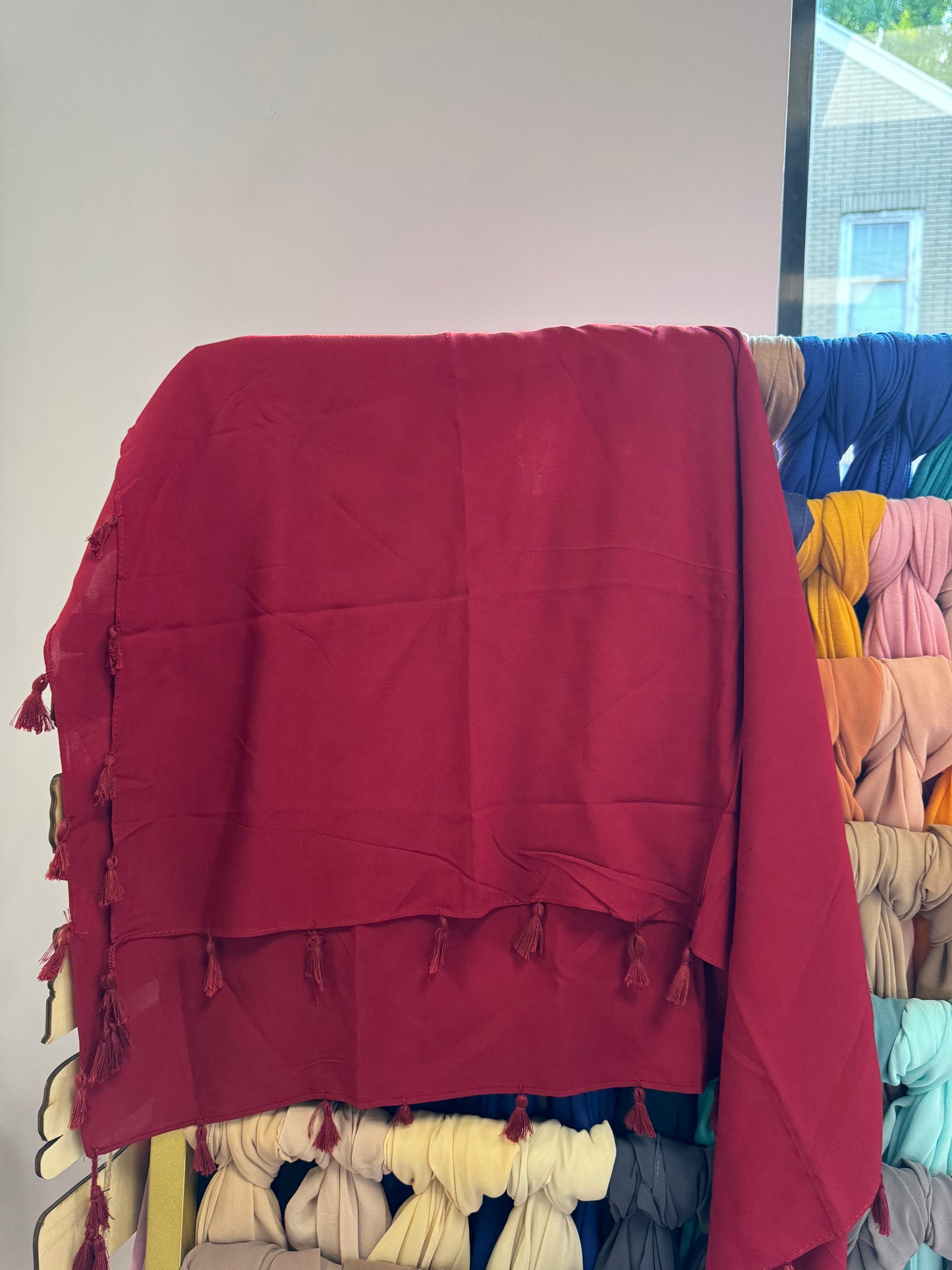 Square Hijab with Tassels