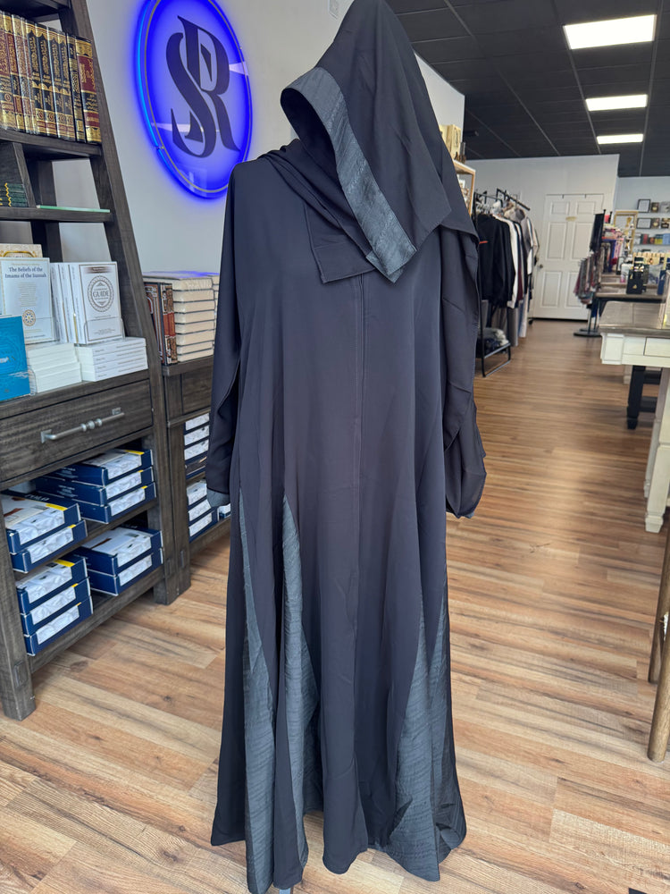 Black and Gray Women's Abaya