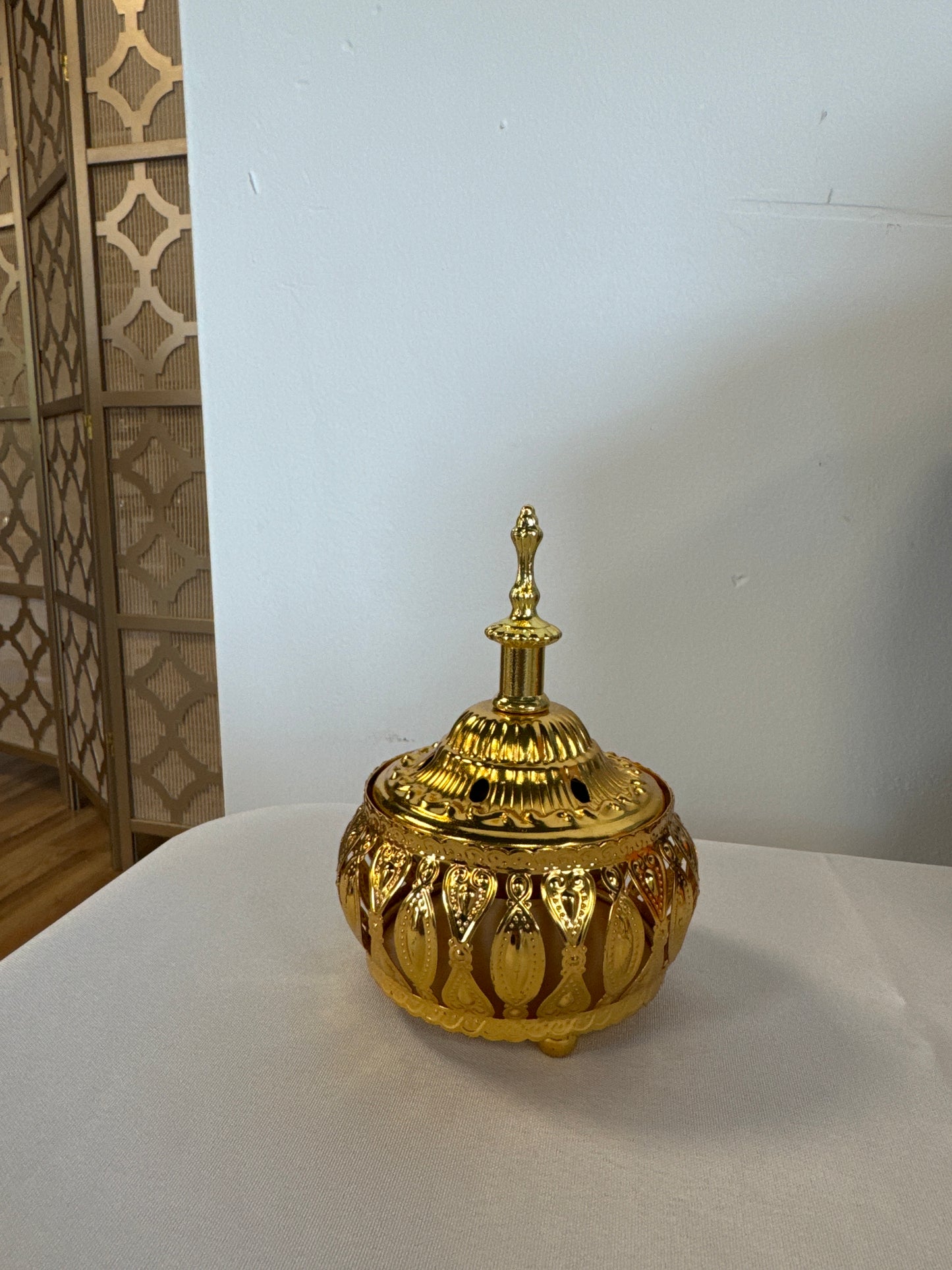 Golden Mubkhara- incense burner