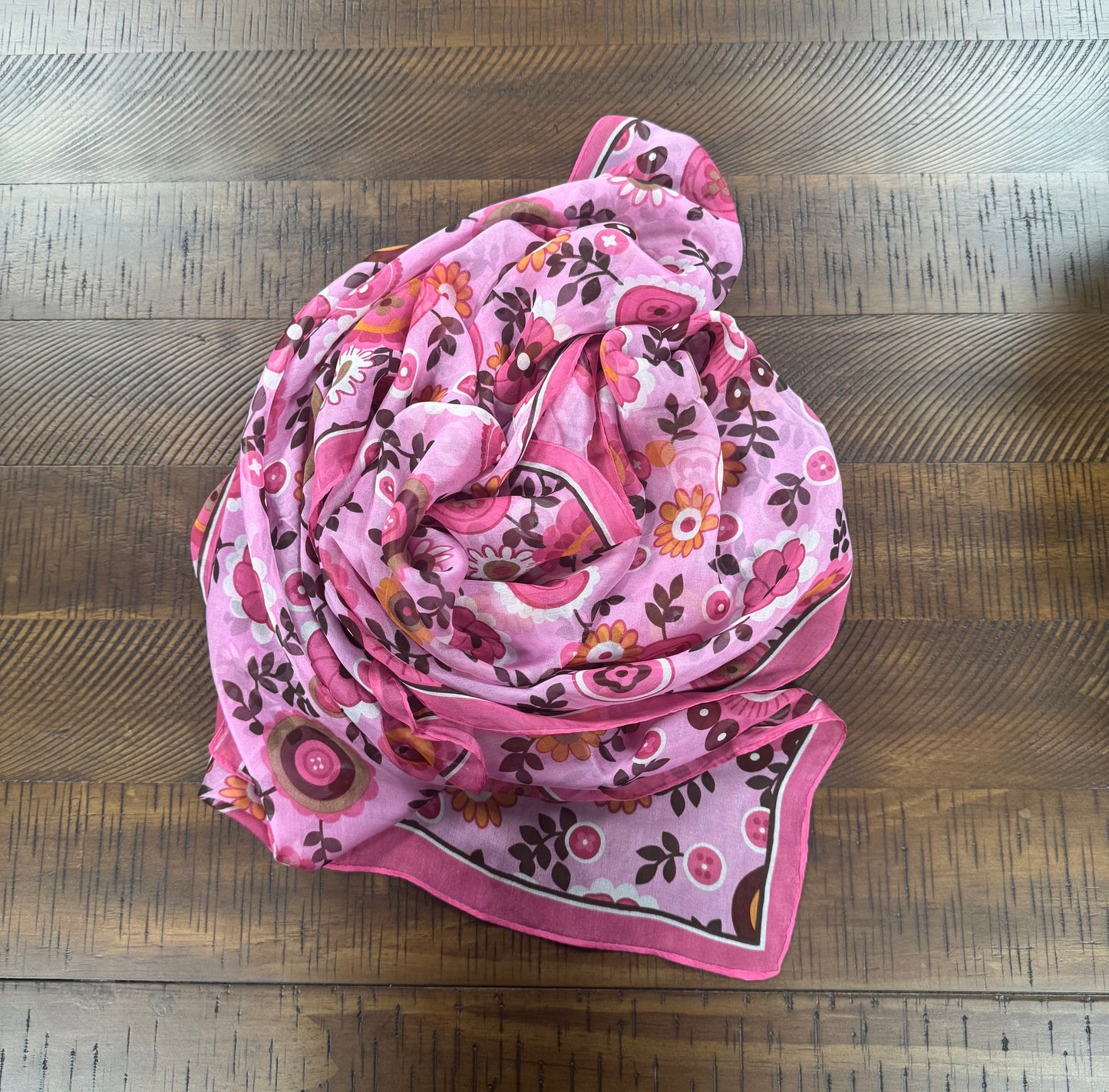 Pink floral scarf- Limited Edition