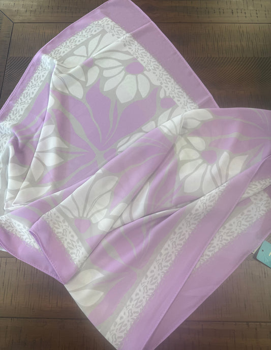 Daisies with Lavender Chiffon Hijab