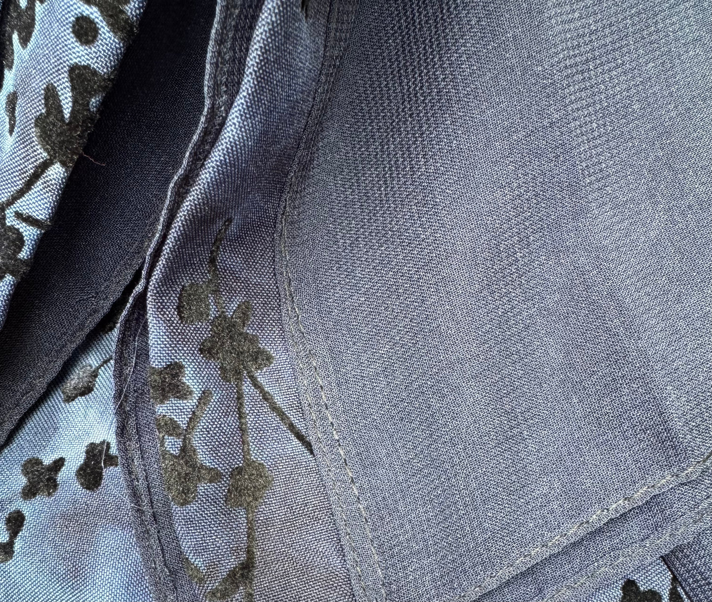 Blue Floral Abaya