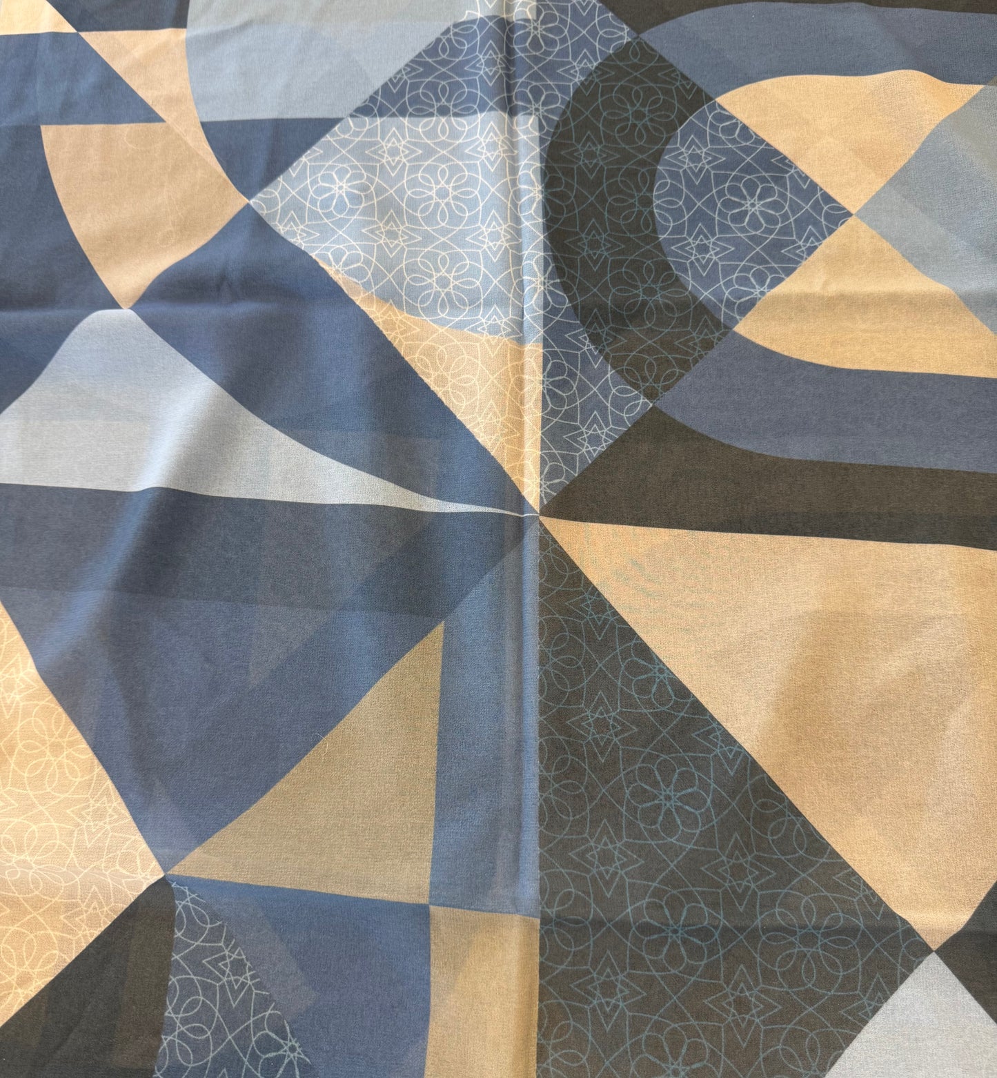 Blue Patterned Chiffon Limited Edition