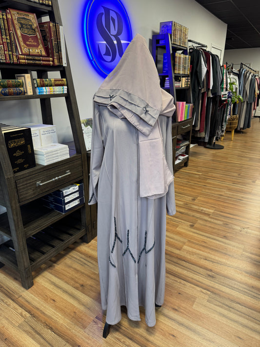 Coffee Abaya with Bead work
