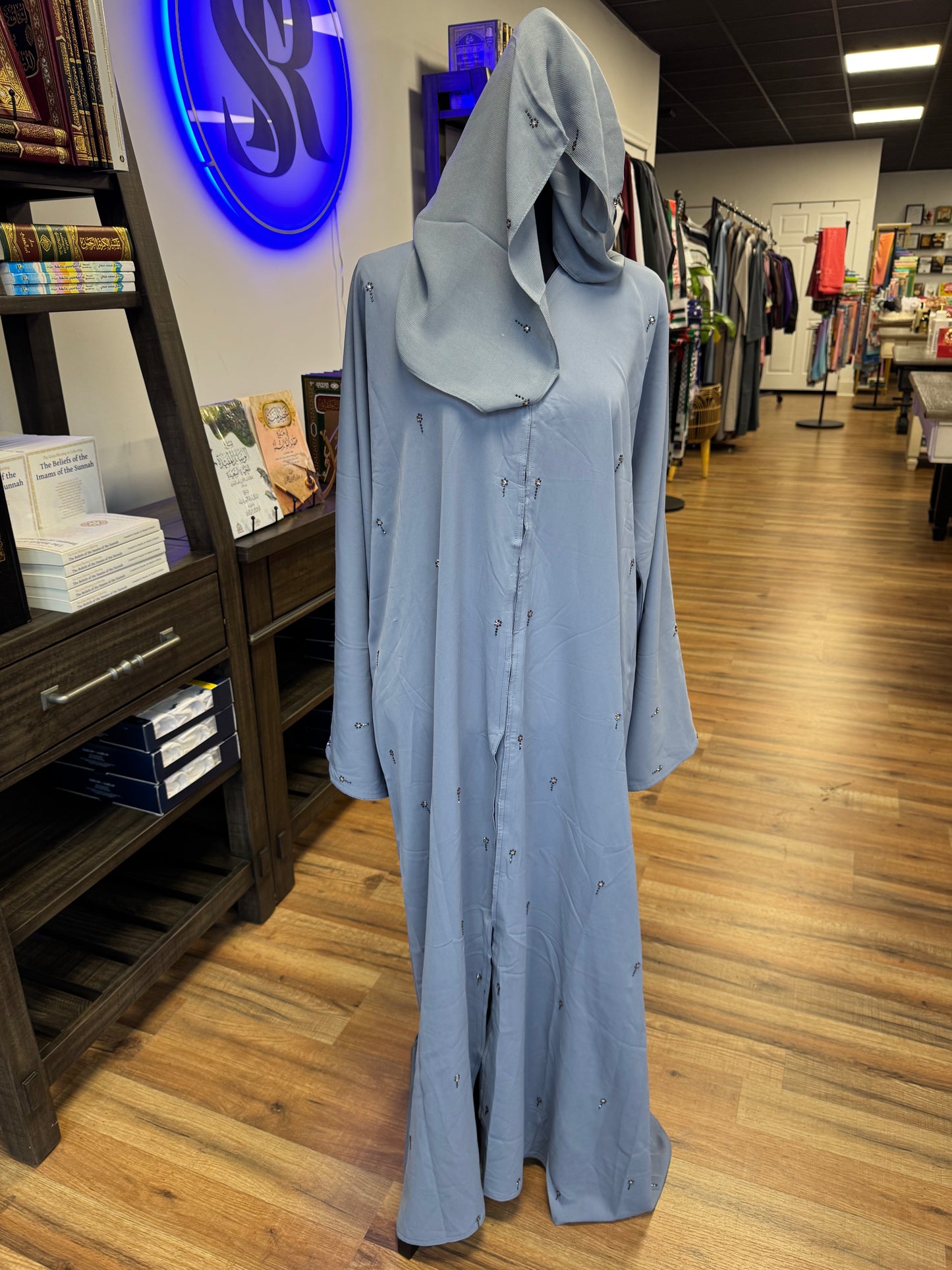 Colorful Abayas with rhinestones