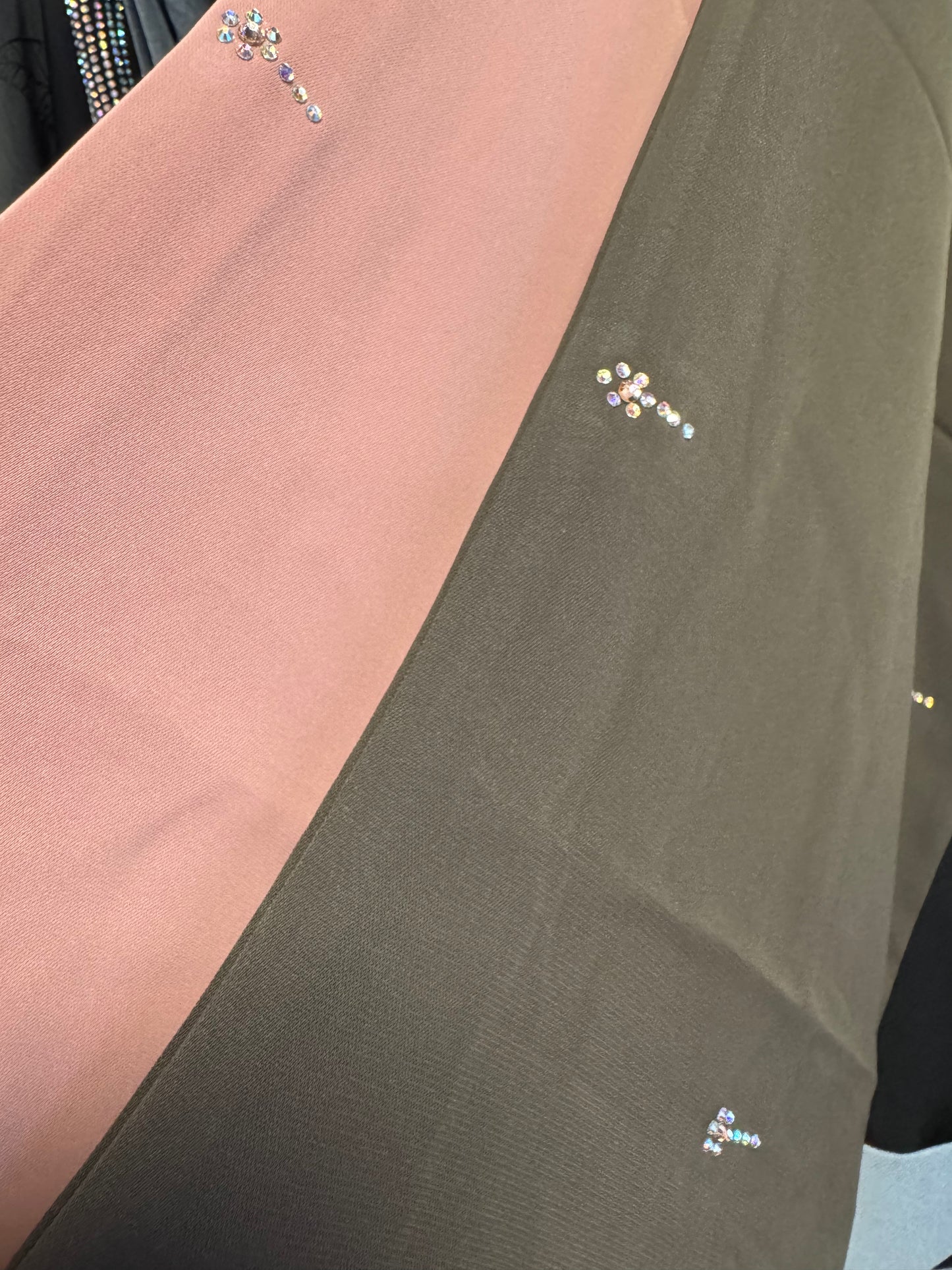 Colorful Abayas with rhinestones