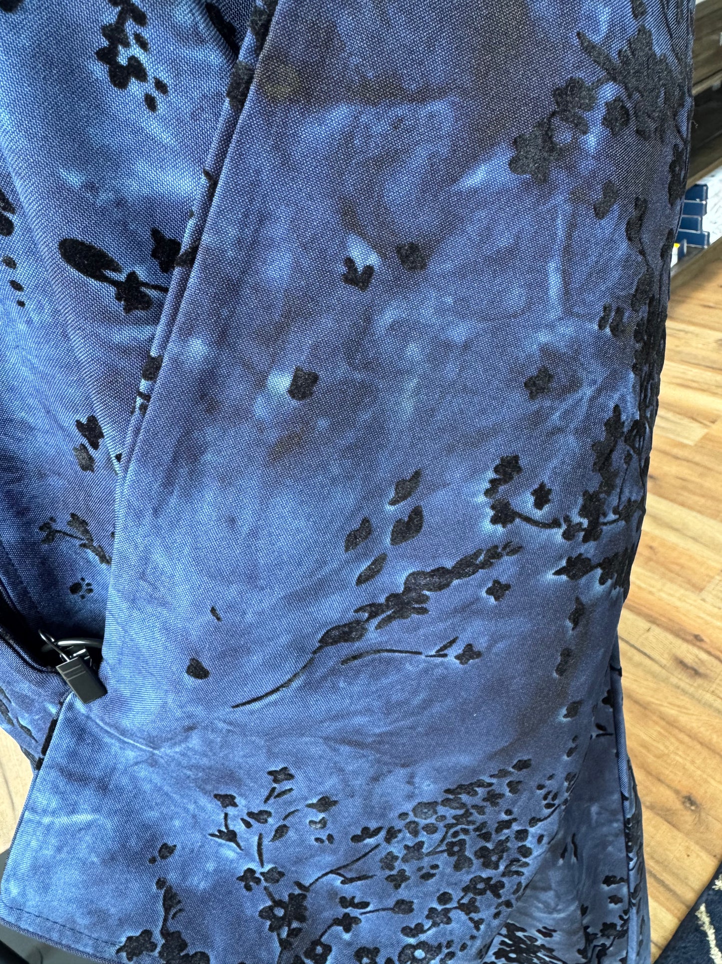 Blue Floral Abaya