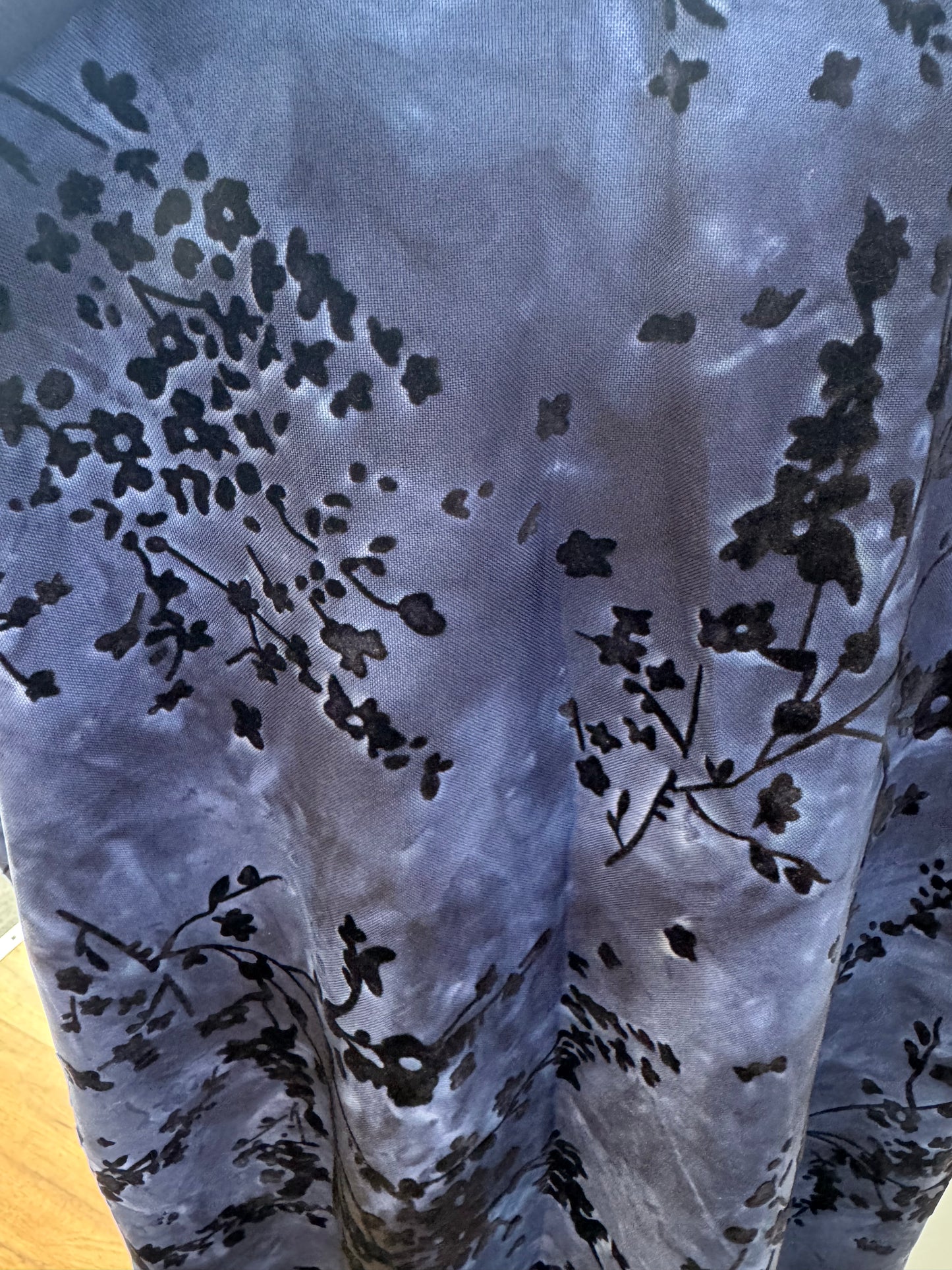 Blue Floral Abaya