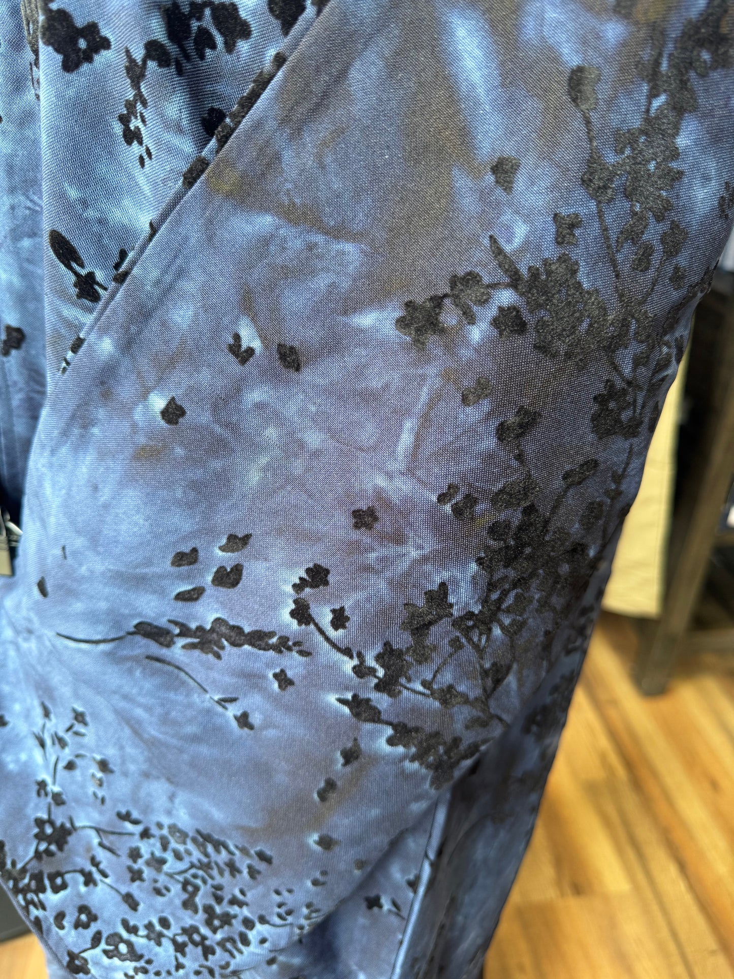 Blue Floral Abaya