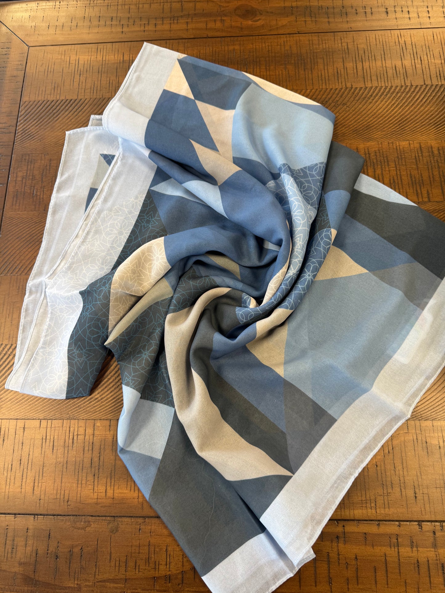 Blue Patterned Chiffon Limited Edition